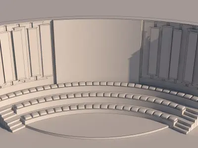 Arena with Scrolls 3D model