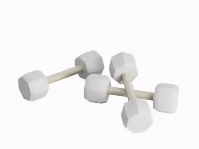 Concrete Dumbbell 01 Low-poly 3D model
