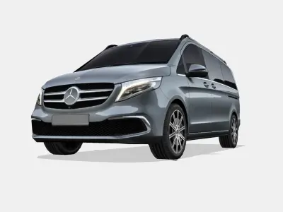 Mercedes-Benz V-Class 2019 Low-poly 3D model