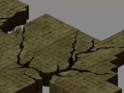 Stone Place of the Destroyed - Damaged Ground 12 3D model