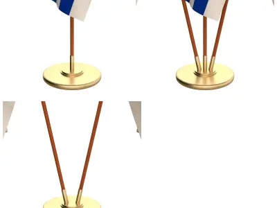 Uruguay Flag Pack 3D model
