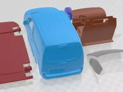 Peugeot Partner 2019 Printable Van  3D print model