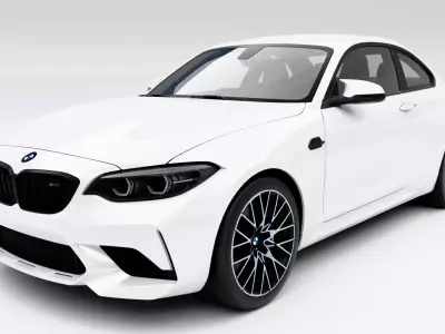BMW M2 Competition 2019 Low-poly 3D model