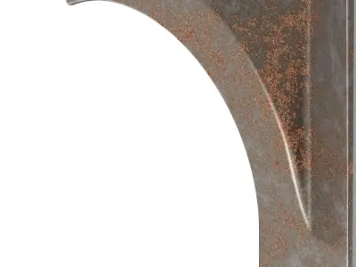 Rusty Car Fender 3D model