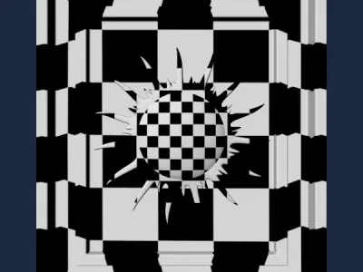 Sunburst Square Wood Detail 3D model