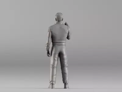 S00099 Male Astronaut Statue 3D print model