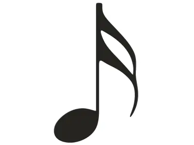 Sixteenth Note Musical Sign 01 3D model