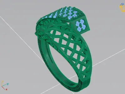 Two Head Women Ring 3DM Womens Ring 3d models 3D print model 3D print model 9