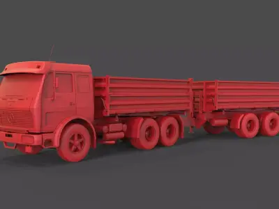 Mercedes-Benz NG 1632 with trailer 3D print model