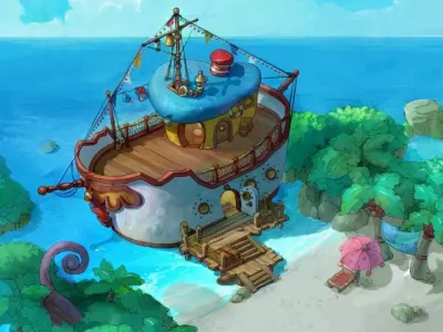 Game Cartoon - Donald Duck Cottage 01 3D model