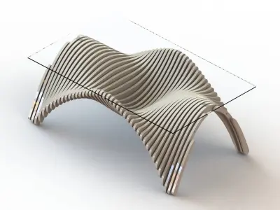 parametric design table 3D model
