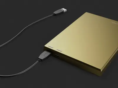 Generic External Hard Disk - GameReady  Low-poly 3D model