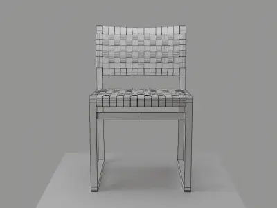 Chair BM 3361 linenwebbing v-02 Low-poly 3D model