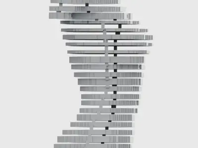 Modern Female Sculpture Low-poly 3D model