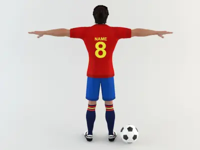 Spanish footballer 3D model