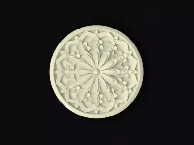 rosette marble medallion 3D model