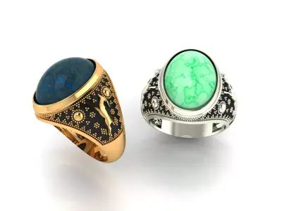 Men Oval  Ring 3D print model