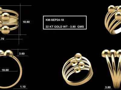 44 Turkey Style Lightweight Ring Designs 3D print model