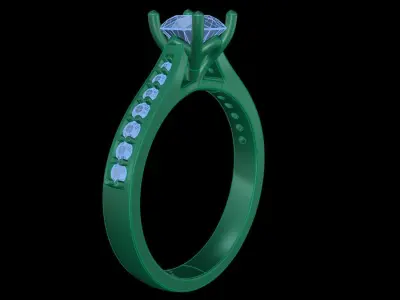 Iight Weight Engagement Ring 3D print model