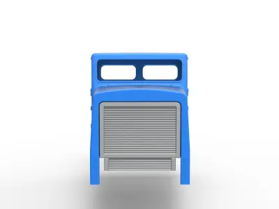 Cab of Vintage GATR Racing Semi truck Scale 1 to 25 3D print model