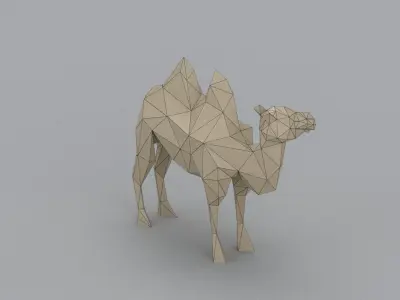 low-poly 3D printer model Camel Low-poly 3D model