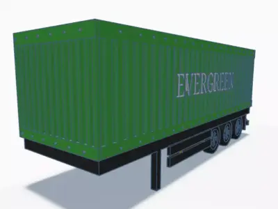 Container Trailer Evergreen 3D model