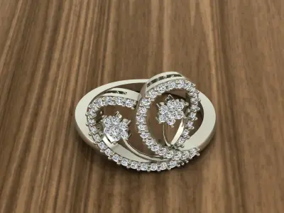 Diamond Jewelry Ring 3D print model 32