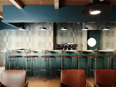 Modern Lounge Bar Restaurant 3D Model Scene - Editable 3D model 3D model