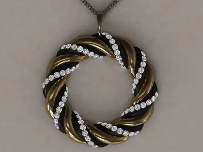 Twist pendant 3D print model