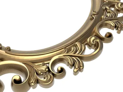 carved frame 3D model 21