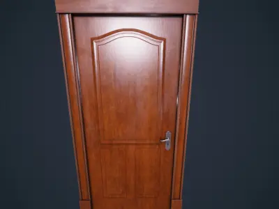 Door Wood M6 Low-poly 3D model