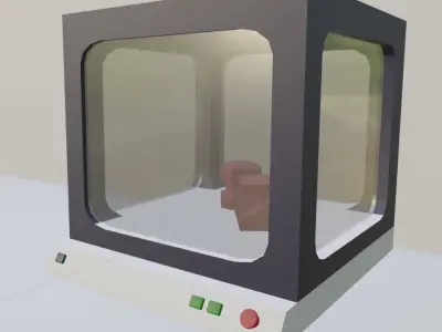 laboratory white Low-poly 3D model