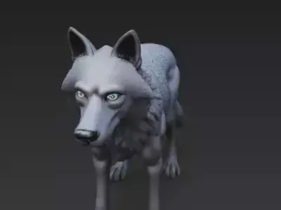 Mystical Wolf Guardians - Stylized 3D Sculpture Collection