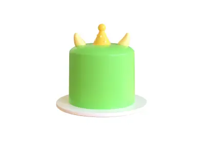 Low-Poly Birthday Cake 03 Low-poly 3D model