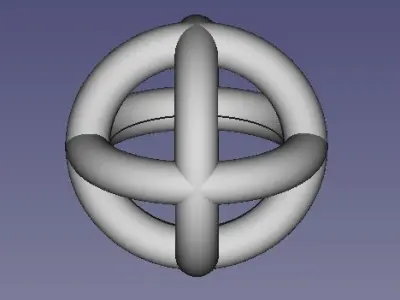 Crossed Tori Free 3D print model