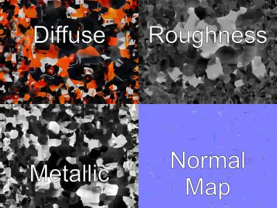 Formula  Glossy Orange White Automobile model pack Low-poly 3D model