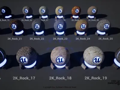 Optimized Rock World Aligned Materials 3D model