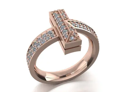 T Ring 3D print model