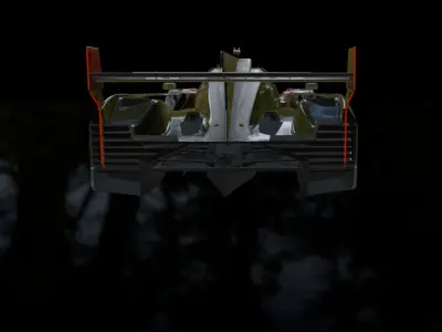 Cadillac race car from Lemans Hybrid 3D MODEl 3D model