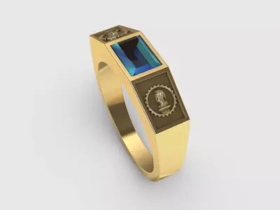 Civil Engineering Graduation Ring 3D Printing  3D print model