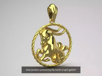 Zodiac Collection Birth Month STL 3D Pendants 3D Model Pack