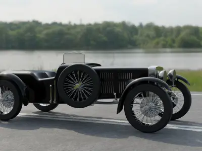 Frazer Nash Old car   Low-poly 3D model