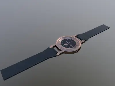 Copper Wrist Watch  Free 3D model