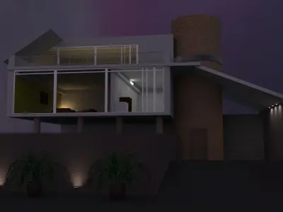 Exterior House 3D model - Bunglow - Architecture 3D model