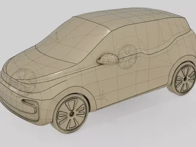 Printable Concept Car Low-poly 3D model