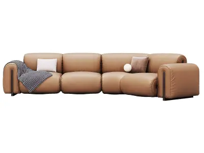 Colle Sectional Sofa With Right Wedge By Natuzzi 3D model