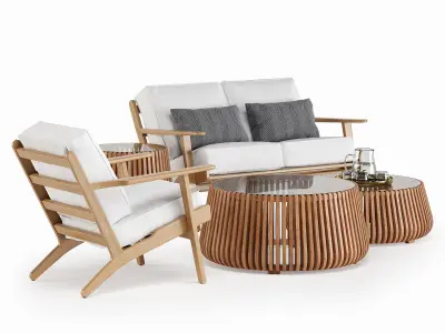 Camps Bay Set Oak 3D model