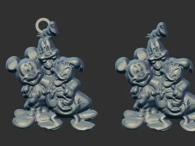 micky with friends  3D print model