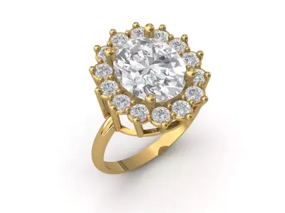 Rings for Women Womens Rings Stone Ring Ready STL 3DM Models  3D print model 12