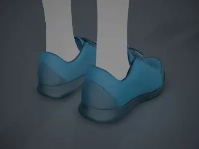 Blue Shoes Style 1  Low-poly 3D model